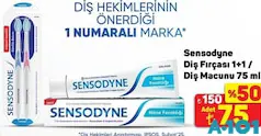 SENSODYNE DİŞ FIRÇASI 1+1/DİŞ MACUNU 75 ML